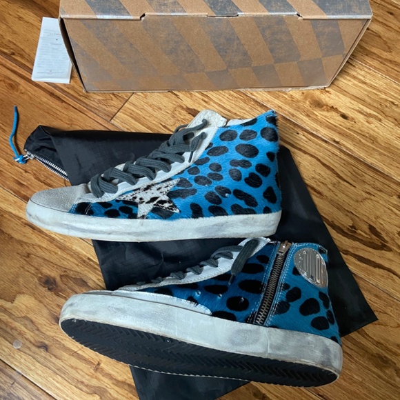 authentic golden goose francy sneakers animalier mix color size 36 ggdb - Picture 5 of 12